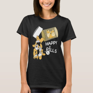 Camiseta Corgi es mi píldora feliz para los dueños de cacho