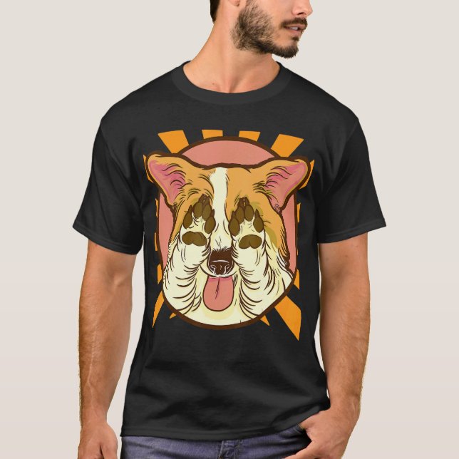 Camiseta Corgi Escondiéndose (Anverso)