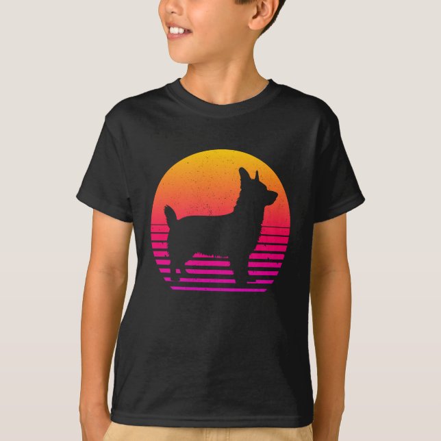 Camiseta Corgi estilo retro 80 (Anverso)