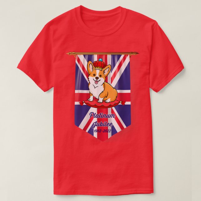 Camiseta Corgi Falg Con Corona D (Diseño del anverso)
