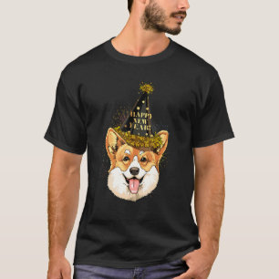 Camiseta Corgi Feliz Año Nuevo 2021 Perro Fiesta de Nochevi