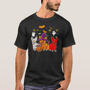 Camiseta Corgi Feliz Halloween Linda Momia Bruja Demonio Co