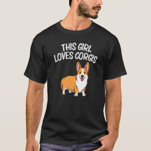 Camiseta Corgi For Girls Kids Welsh Corgi Dog Animal
