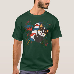 Camiseta Corgi For The Fourth Of July Fireworks kids 