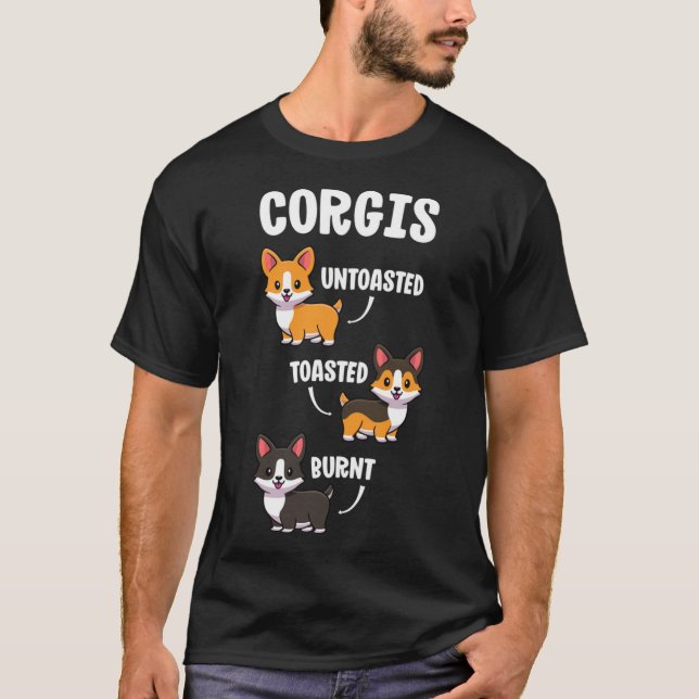 Camiseta Corgi Funny Perros Amantes Regalo Intostado Burn (Anverso)