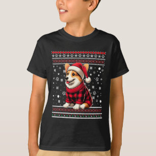 Camiseta Corgi Funny Ugly Buffalo colocado en Navidades de