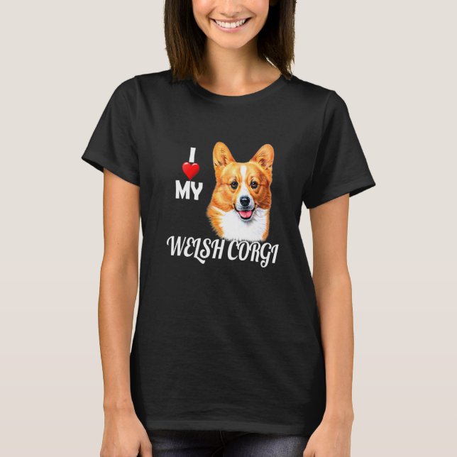 Camiseta Corgi galés adorable me encanta mi Mascota galés C (Anverso)