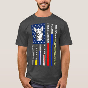 Camiseta Corgi galés Bandera Americana Perro no ama a nadie