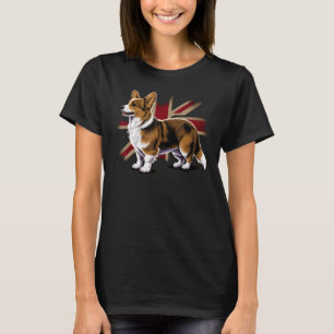 Camiseta Corgi galés británico en Gran Bretaña sobre el Cor