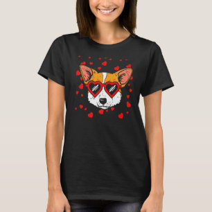 Camiseta Corgi galés Cara Glasses Cute Dog