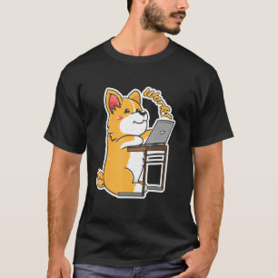 Camiseta Corgi galés Computadora de Trabajo Shiba Inu Empre