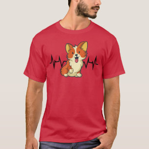 Camiseta Corgi galés Corgi Heartbeat Corgi Breeder, Corgi g