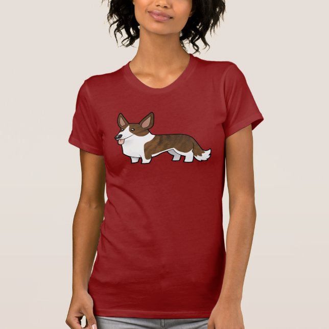 Camiseta Corgi Galés de la rebeca del dibujo animado (Anverso)