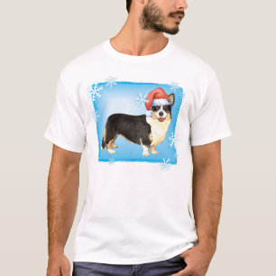 Camiseta Corgi Galés de la rebeca del navidad