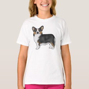 Camiseta Corgi Galés de Pembroke Tricolor Negro Perro Adora