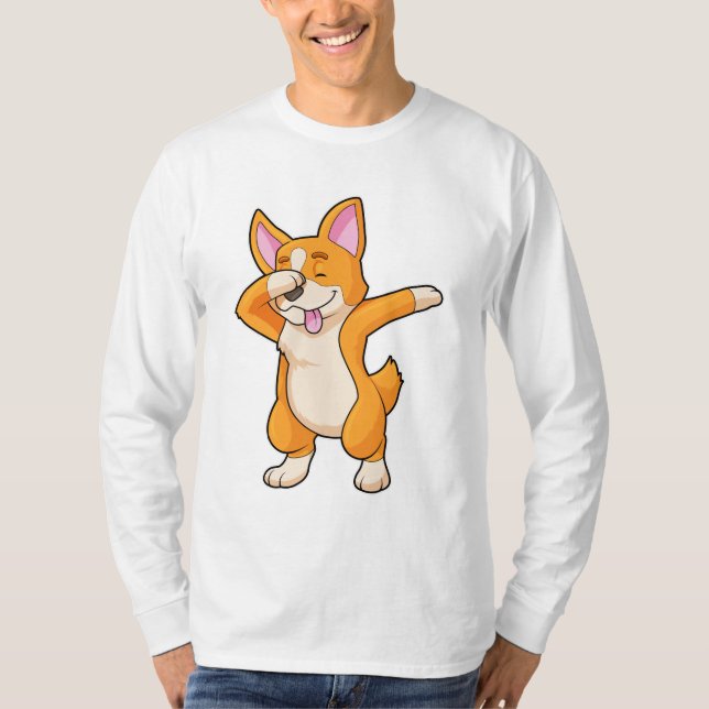 Camiseta Corgi galés en Hip Hop Dance Dab (Anverso)