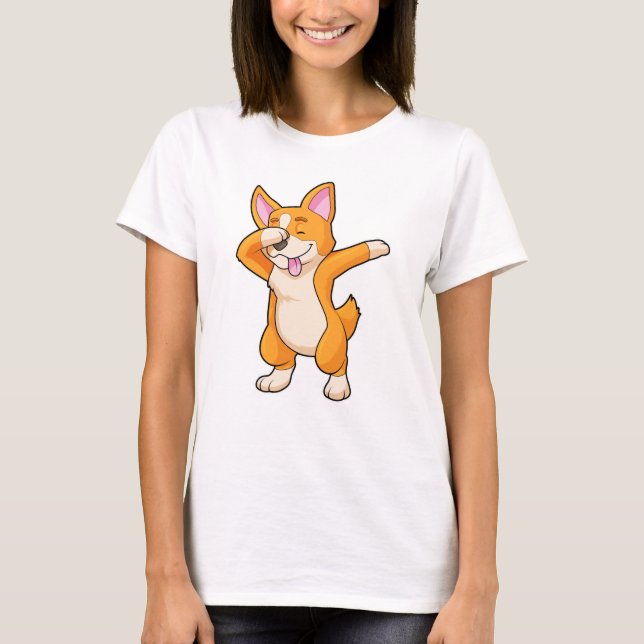 Camiseta Corgi galés en Hip Hop Dance Dab (Anverso)