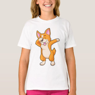 Camiseta Corgi galés en Hip Hop Dance Dab