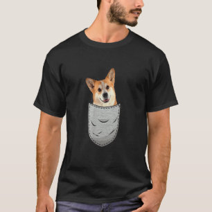 Camiseta Corgi Galés Pembroke Bolsillo Pecho Para Perro O