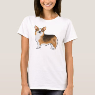 Camiseta Corgi Galés Pembroke Cabeza Roja Cartoon Perro