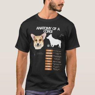Camiseta Corgi galés Perro Anatomía Mamá Abuela Hombres Muj