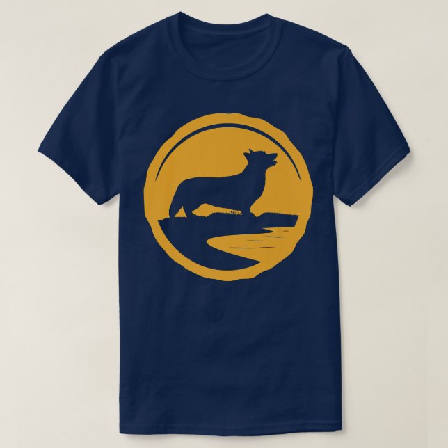 Camiseta Corgi galés perro retro1577 (Diseño del anverso)