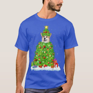 Camiseta Corgi galés xmas árbol de iluminación Gracioso gal