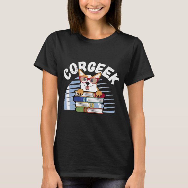 Camiseta Corgi Geek Corgeek Book (Anverso)