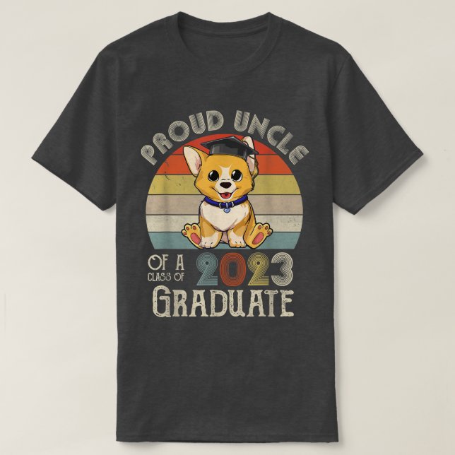 Camiseta Corgi Graduation Proud Uncle Of A Class Of 2023 Gr (Diseño del anverso)