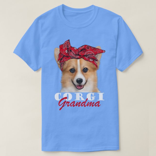 Camiseta Corgi Grandma Cute Corgi Dog Bandana  (Diseño del anverso)