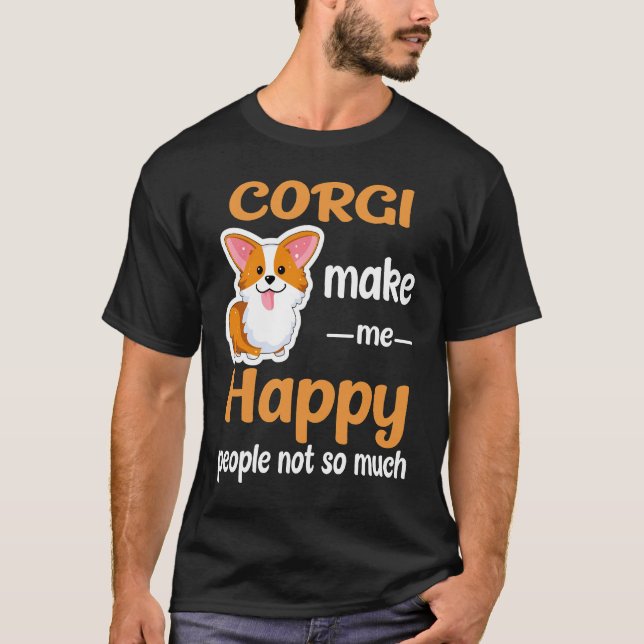Camiseta Corgi Haceme Feliz (207) (Anverso)