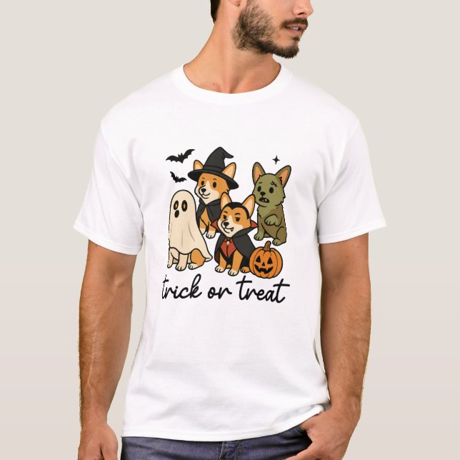 Camiseta corgi halloween costume  (Anverso)