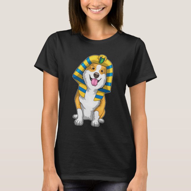 Camiseta Corgi Halloween Pharaoh (Anverso)