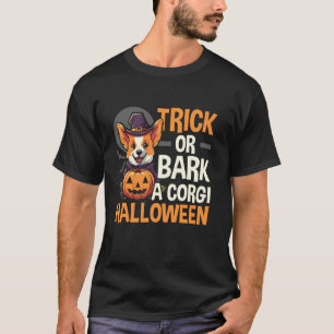 Camiseta Corgi Halloween Trick O Trek Spooky Welsh Corgi
