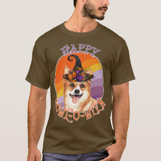 Camiseta Corgi Happy Howloweendivertido Perro Halloween Lov