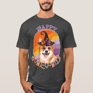 Camiseta Corgi Happy HowlOWeenFunny Halloween Perro amante