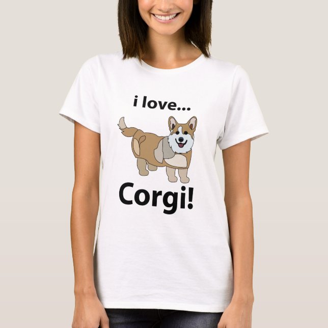 Camiseta Corgi I Love Corgi (Anverso)