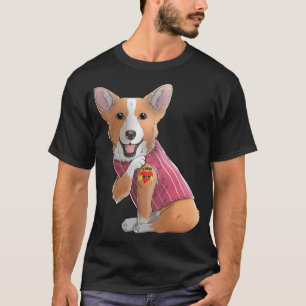 Camiseta Corgi I Love Mom Tattoo Dog Funny's Day Gif
