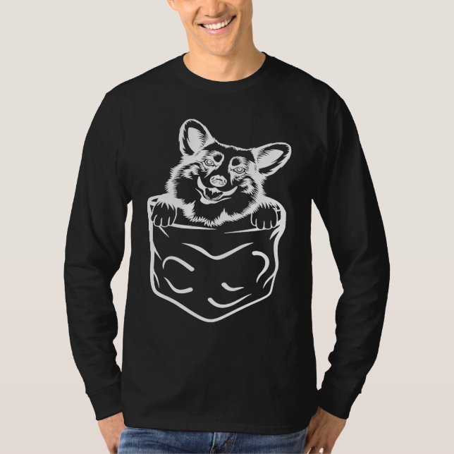 Camiseta Corgi In Pocket  Dog   Ladies Man Dog (Anverso)