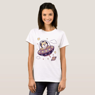 Camiseta  Corgi in Space