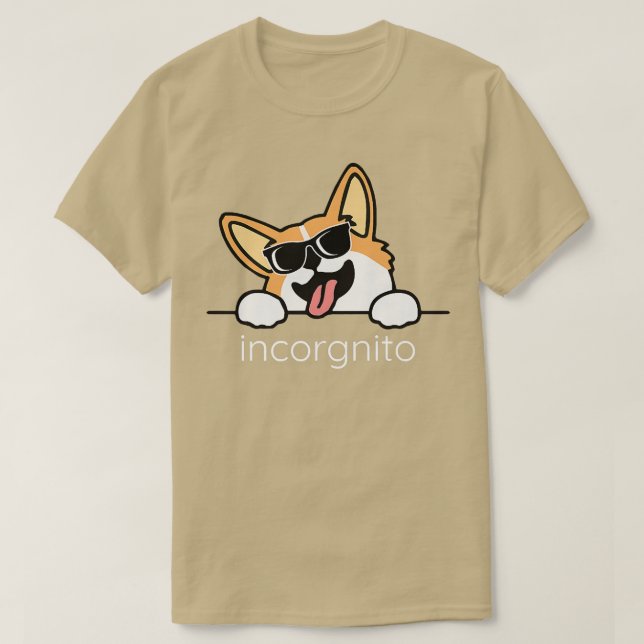 Camiseta CORGI INCOGNITO Gracioso Corgis en un perro galés  (Diseño del anverso)
