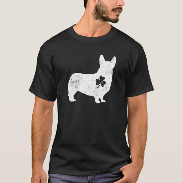 Camiseta Corgi Irish C T- Perro del Día de San Patricio (Anverso)