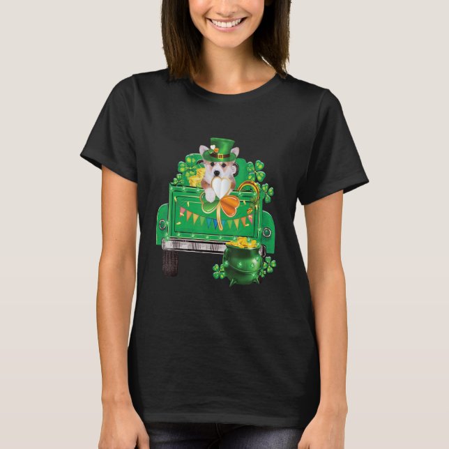 Camiseta Corgi Irlandés St Patrick's Day Funny Leprechaun C (Anverso)