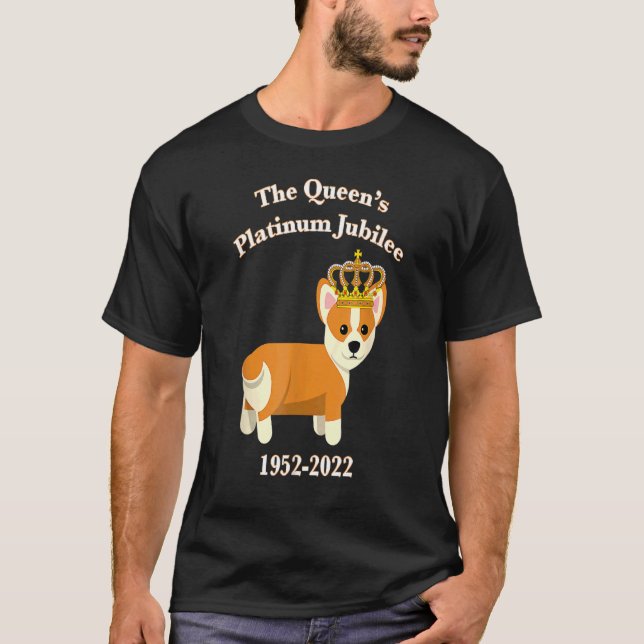Camiseta Corgi Jubileo De La Reina Platinum Con Perro De La (Anverso)