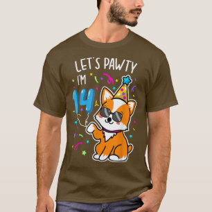 Camiseta Corgi Let's Pawty Tengo 14 años T