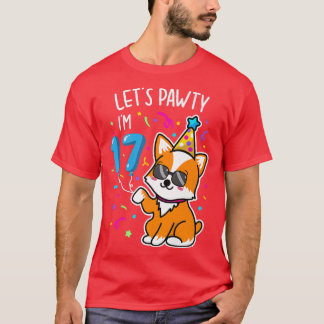 Camiseta Corgi Let's Pawty Tengo 17 años, 17 años