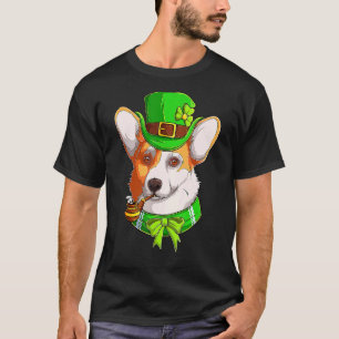 Camiseta Corgi Lindo Pub Irlandés Amante del Trébol Día de 