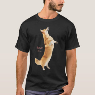 Camiseta Corgi Love is Dog Mom Dad Puppy Mascota Mujeres Ho