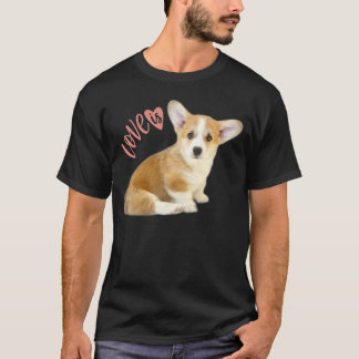 Camiseta Corgi Love is Dog Mom Dad Tee Puppy Mascotas Hombr