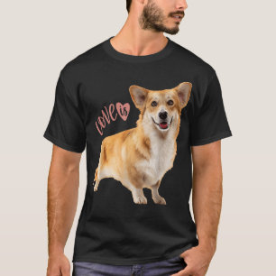 Camiseta Corgi Love is Dog Mom Dad Tee Puppy Mascotas Hombr